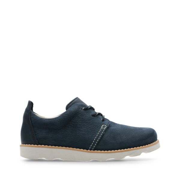 Clarks Girls Crown Park Kid Casual Shoes Navy | USA-8759412